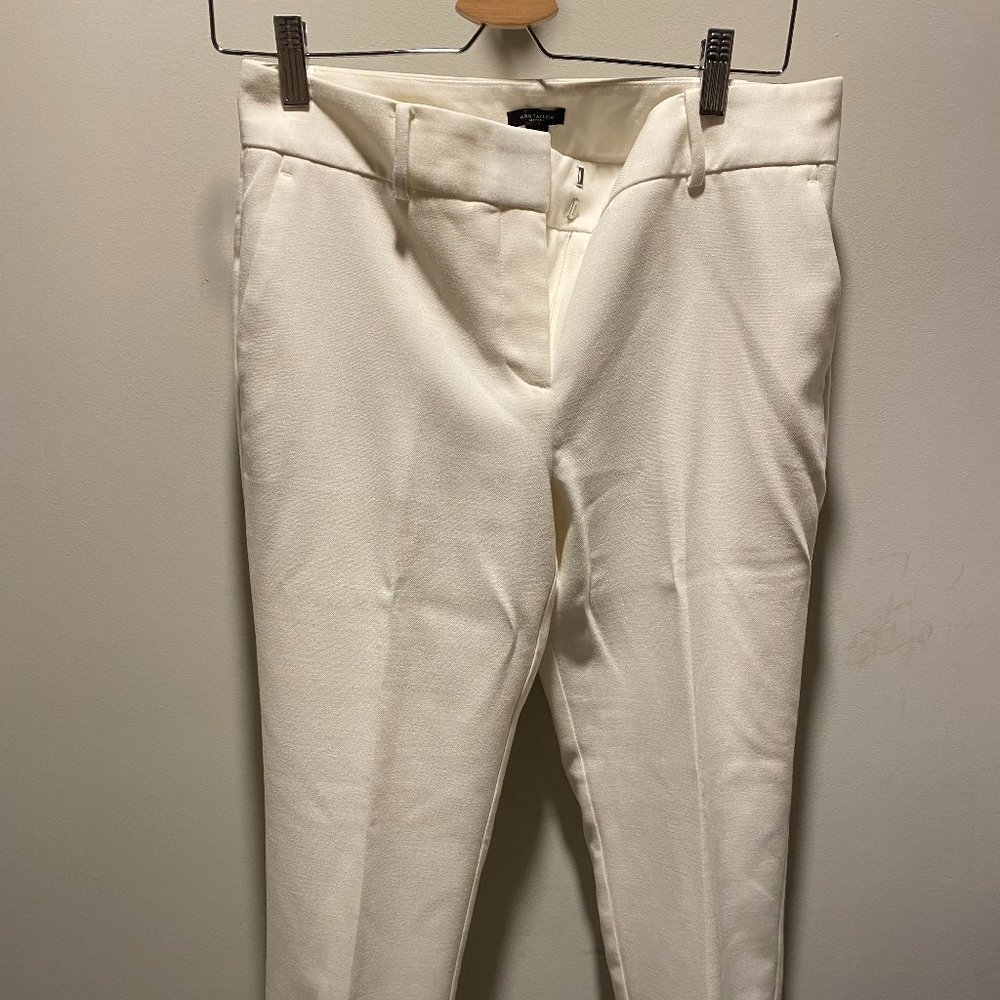 Ann Taylor White Work Pants Sz 4